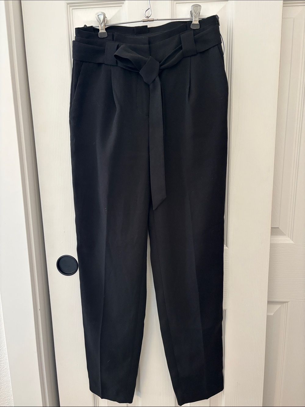 Express Black Belted Ankle Pants